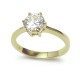 18K Gold Plated Solitaire 1ct cz Engage Ring 